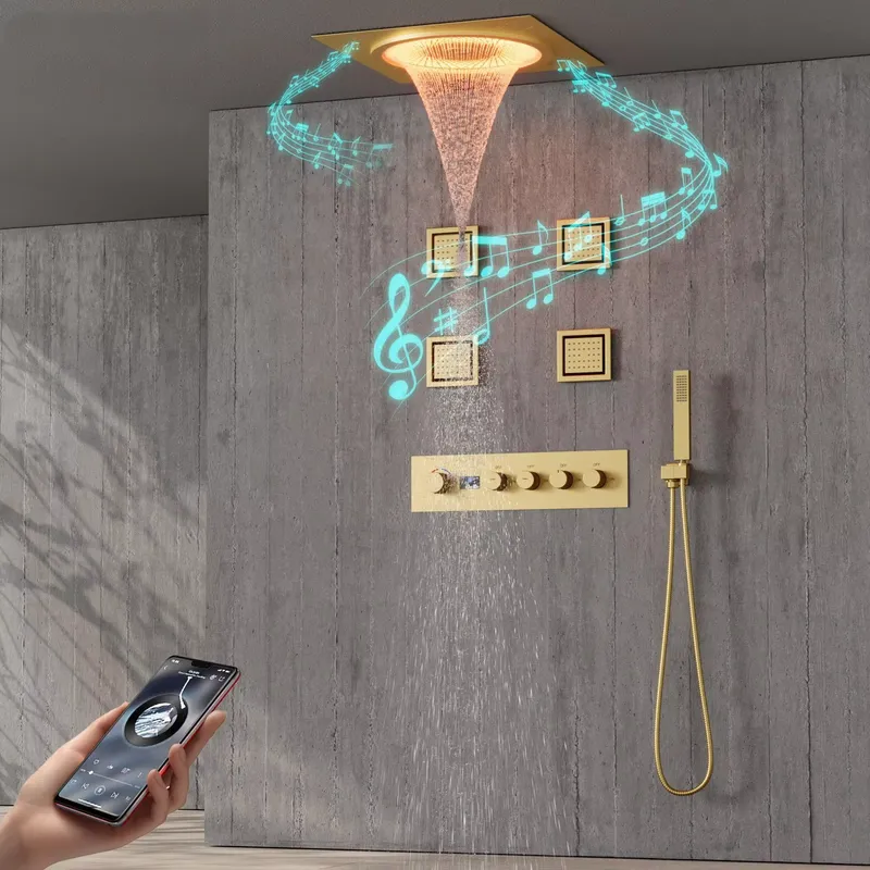 Smart Home In Us - Smart LED Shower Set Bathroom Music