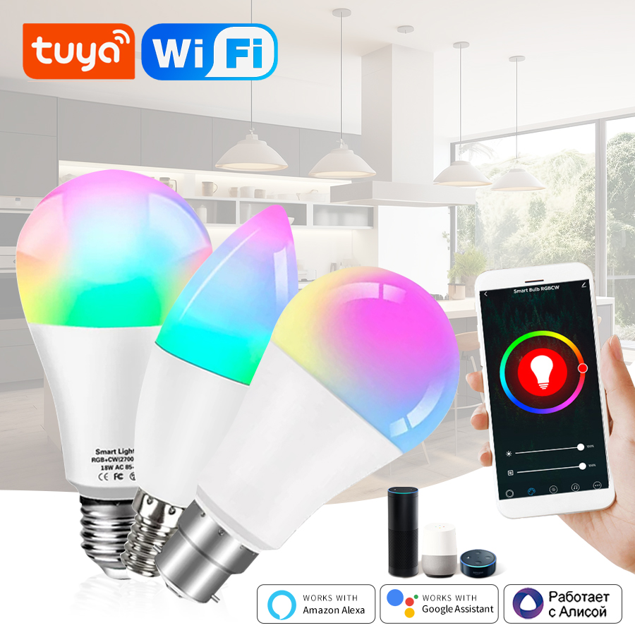 Smart Home Yellow - Tuya Smart WiFi Bulb Alexa Lamp