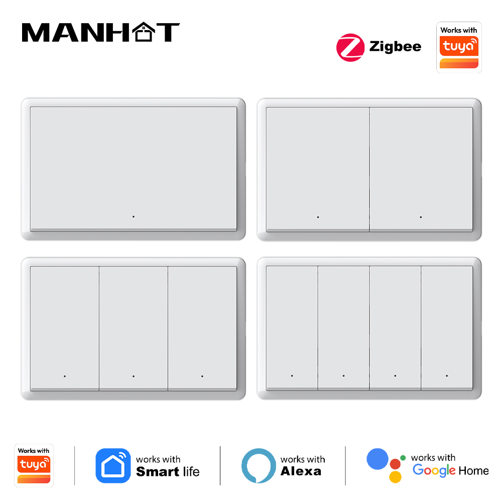 Smart Home Button - Manhot Smart zigbee Switch No Neutral