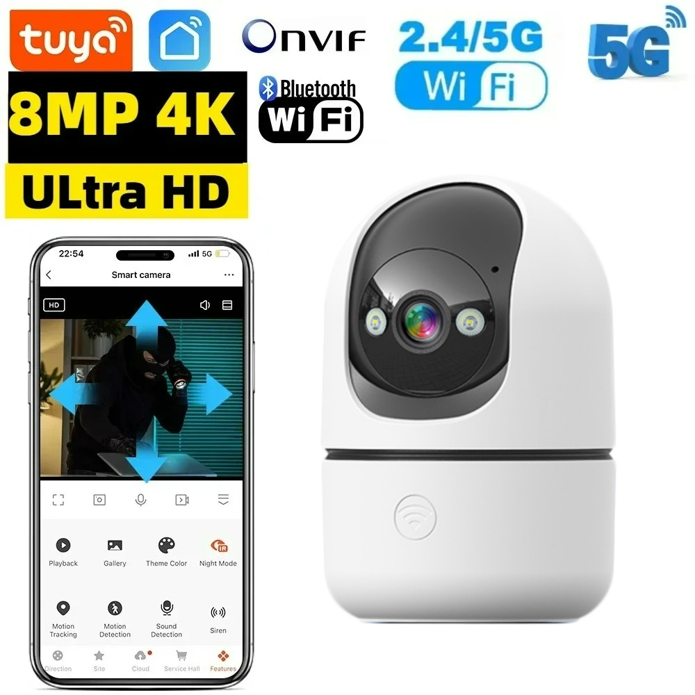 Smart Home Battery Camera Ezviz - Tuya 8MP 5G WiFi Camera Tuya
