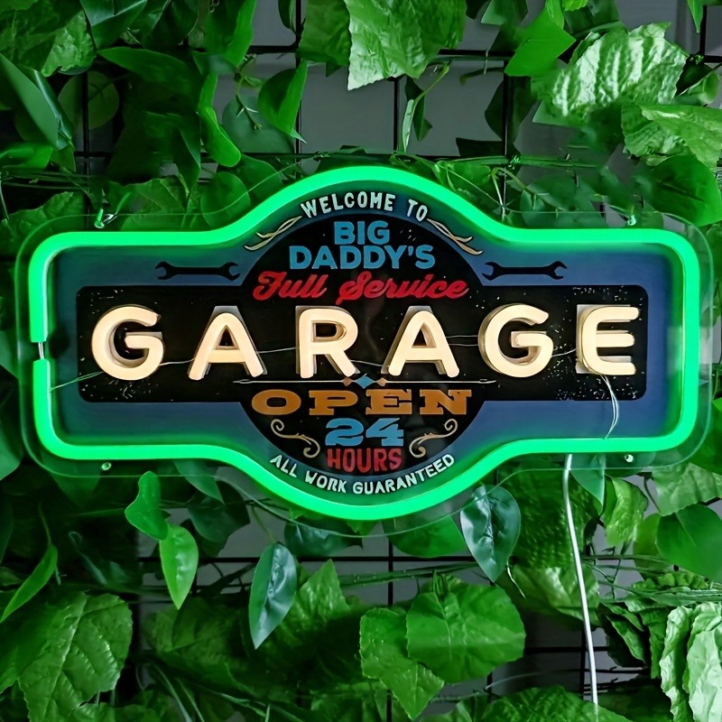 Smart Home Poster - Retro Garage LED Neon Sign UV
