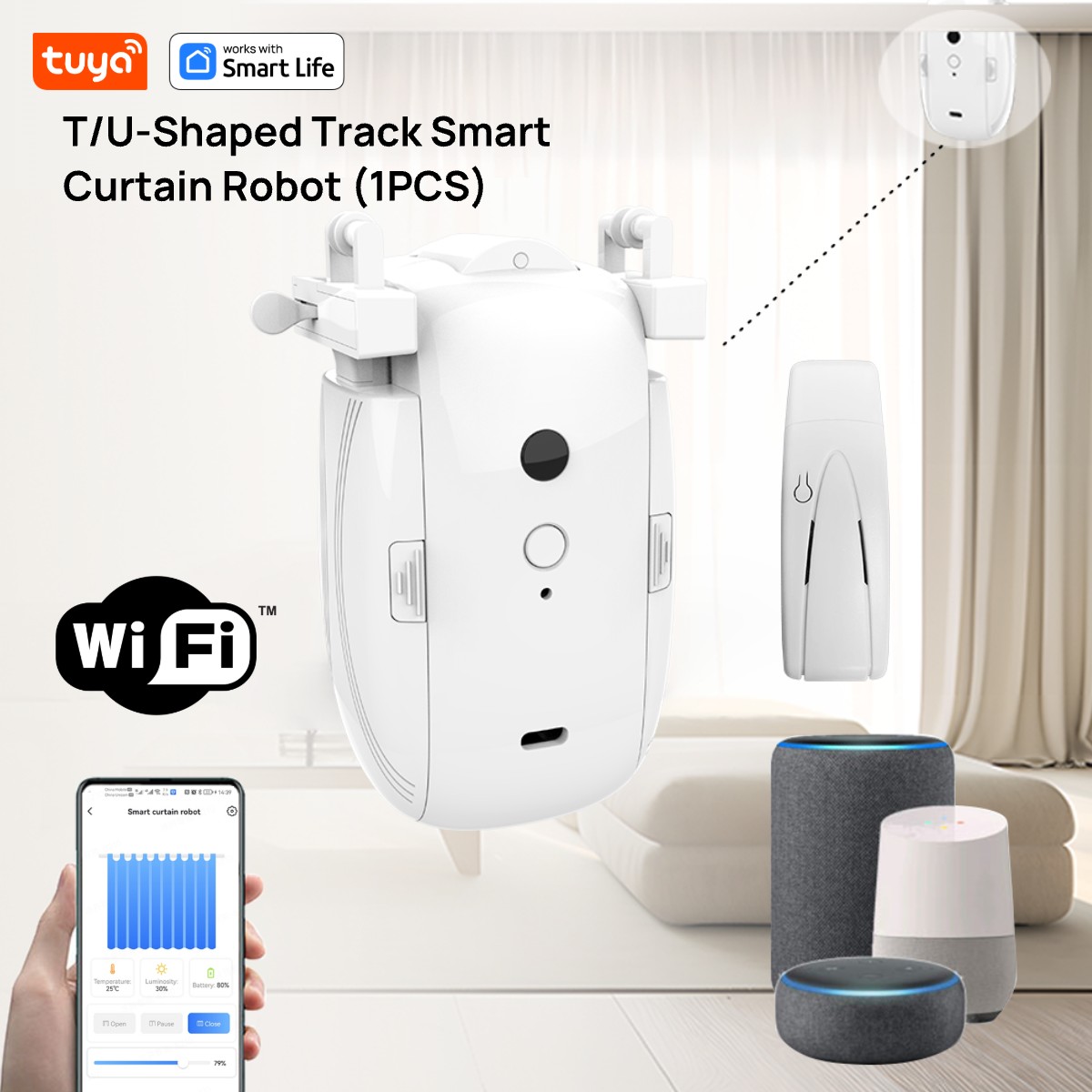 Smart Home Website - Tuya Smart WiFi Curtain Robot (1PCS