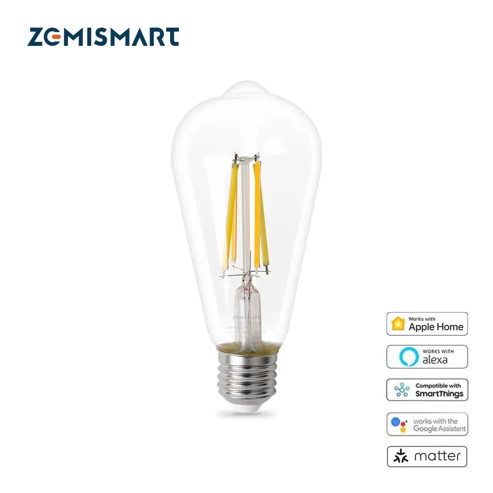Smart Home Yellow - Zemismart Matter WiFi Smart Led Filament