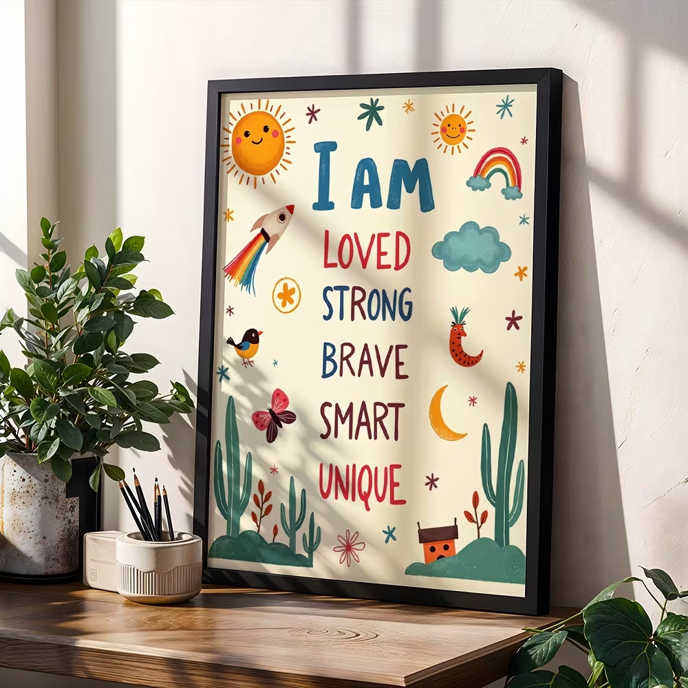 Smart Home Poster - Colorful I Am Loved Strong Brave