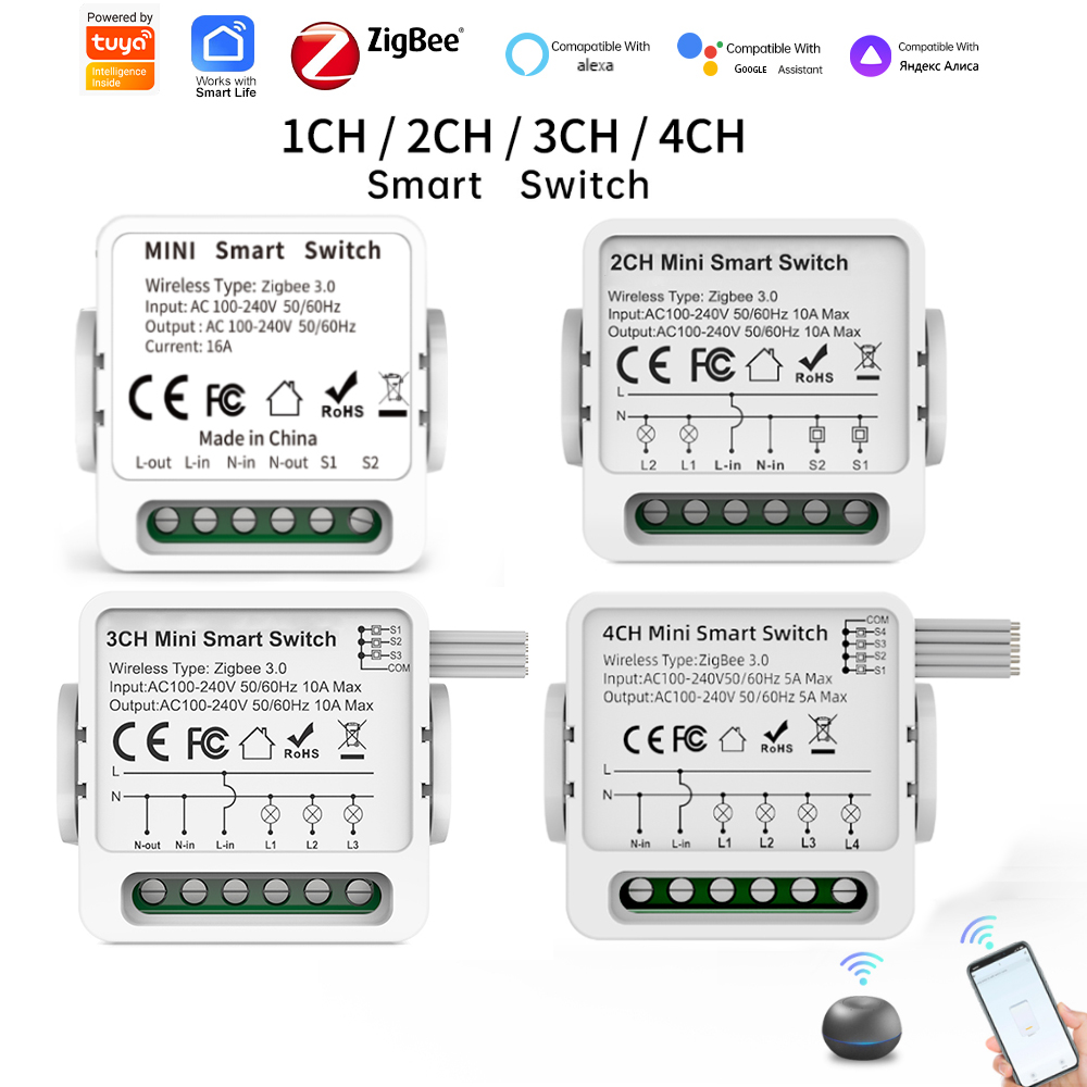 Smart Home Simple - Tuya Zigbee 3.0 Smart Switch 1/2/3/