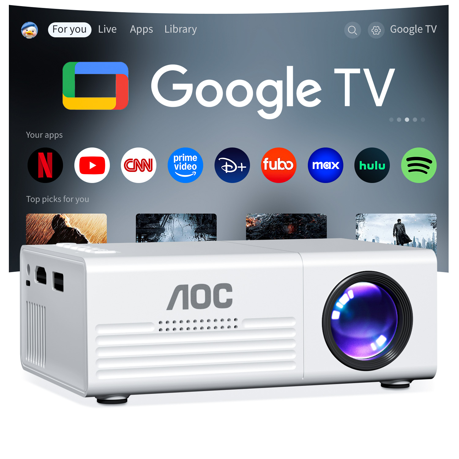 Smart Home X10 - AOC Mini Projector TFT LCD Wifi