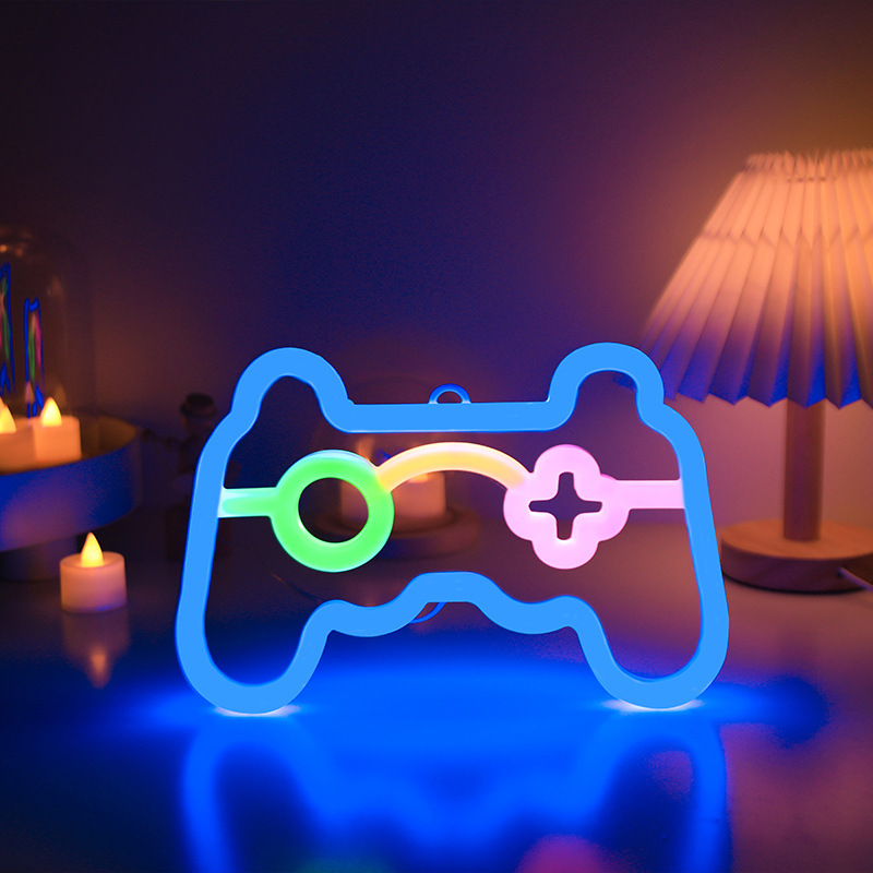 Smart Home Poster - Gamer Neon Sign Lights,Gamer Controller Neon