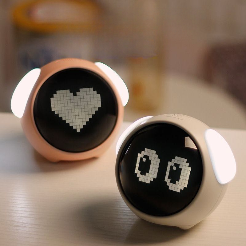 Smart Baby Night Light - Cute Expression Alarm Clock Snooze Child
