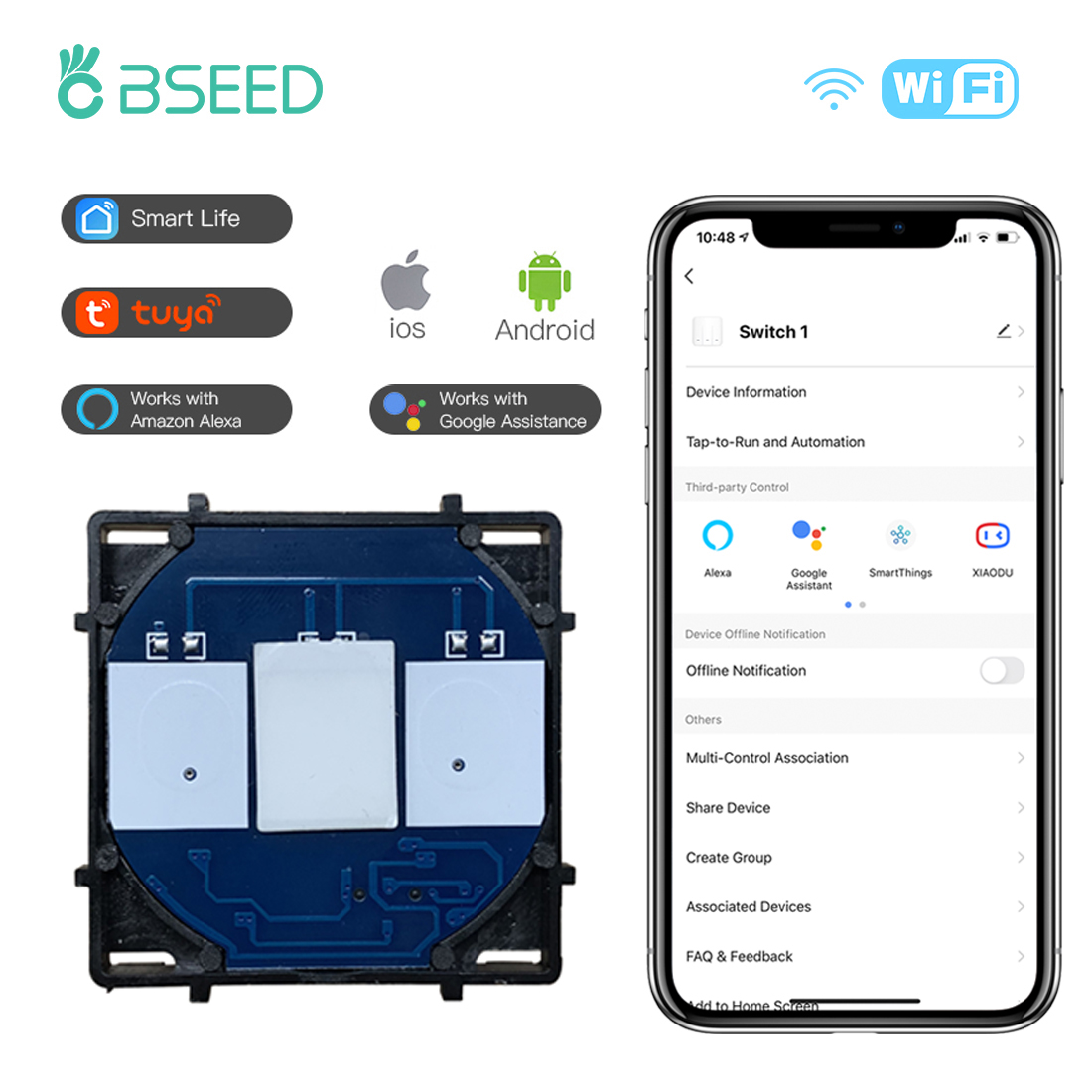 Smart Home Yellow - BSEED Smart Touch Switch Function Key