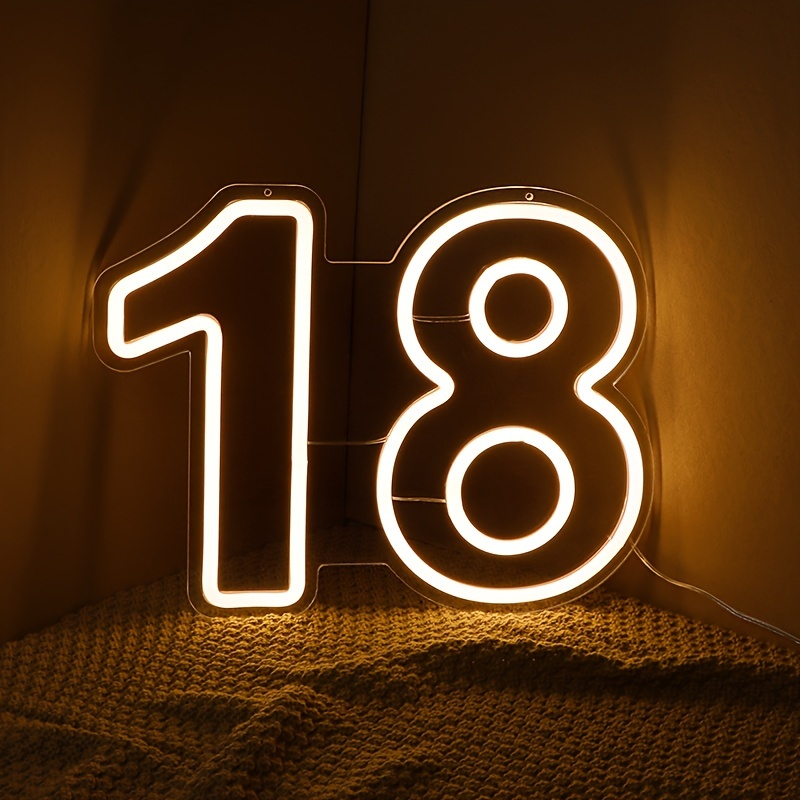 Smart Home Poster - LED Neon Light Sign with Number