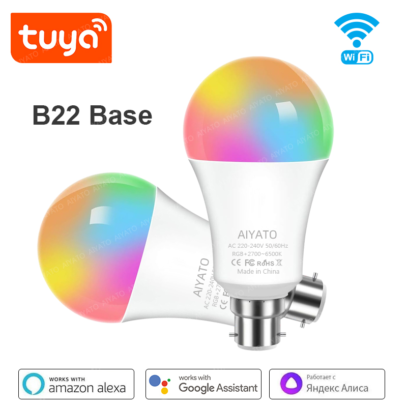 Smart Home Yellow - B22 Base UK TUYA Wifi Smart