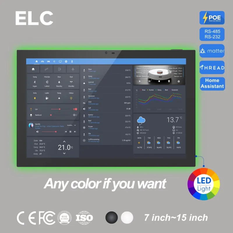 Smart Home Panel - Home Assistant 10.1 Inch Android 14