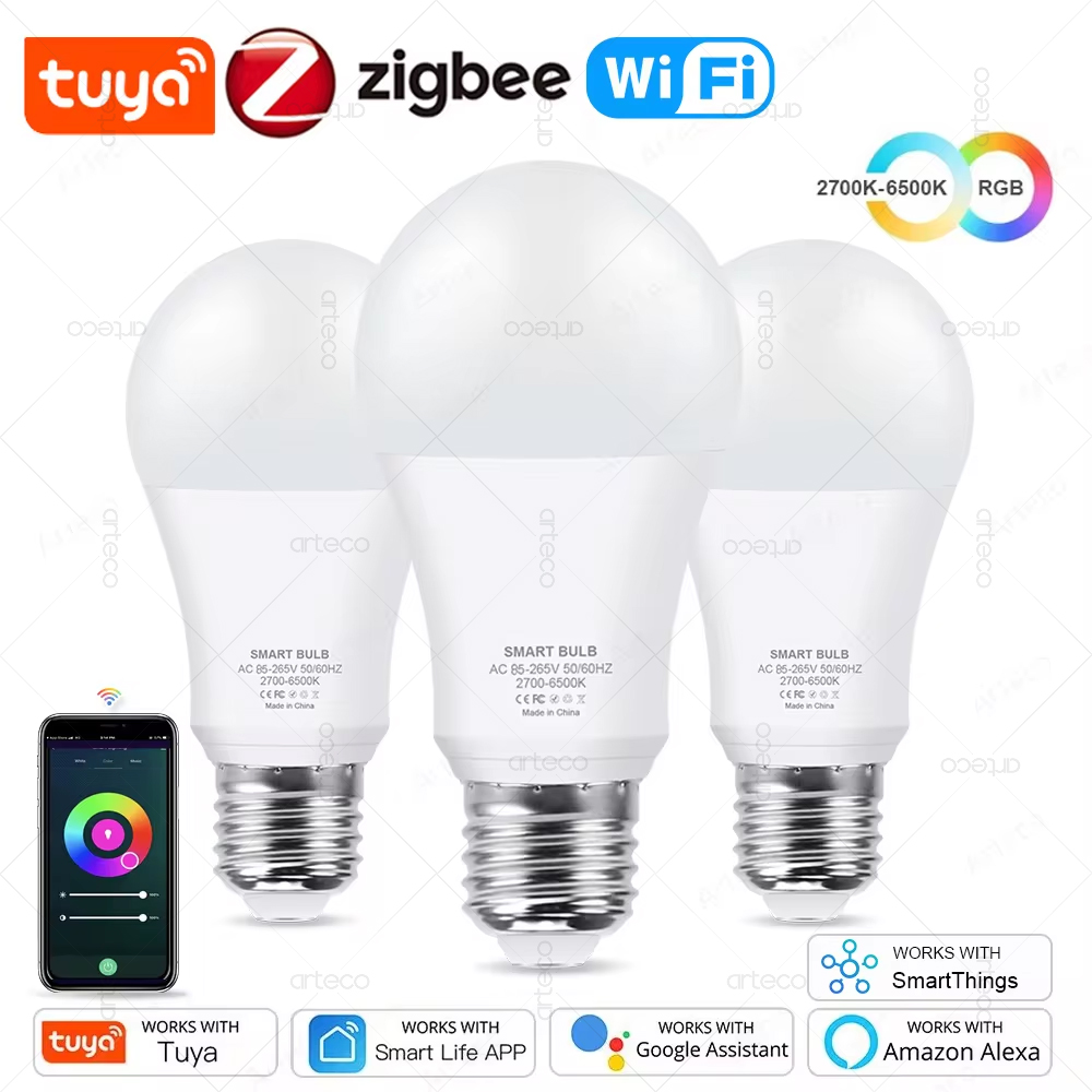 Smart Home Yellow - Tuya E27 Zigbee LED Bulbs WiFi