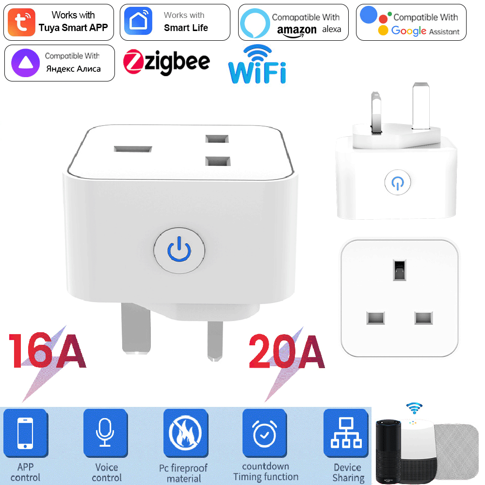 Tuya Smart Socket 16A/20A WiFi - Smart Home Technology review and price