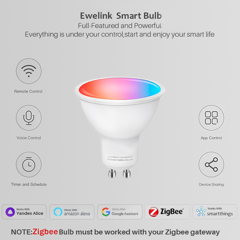 Ewelink GU10 Zigbee LED Bulbs  - Smart Home Samsung review and price