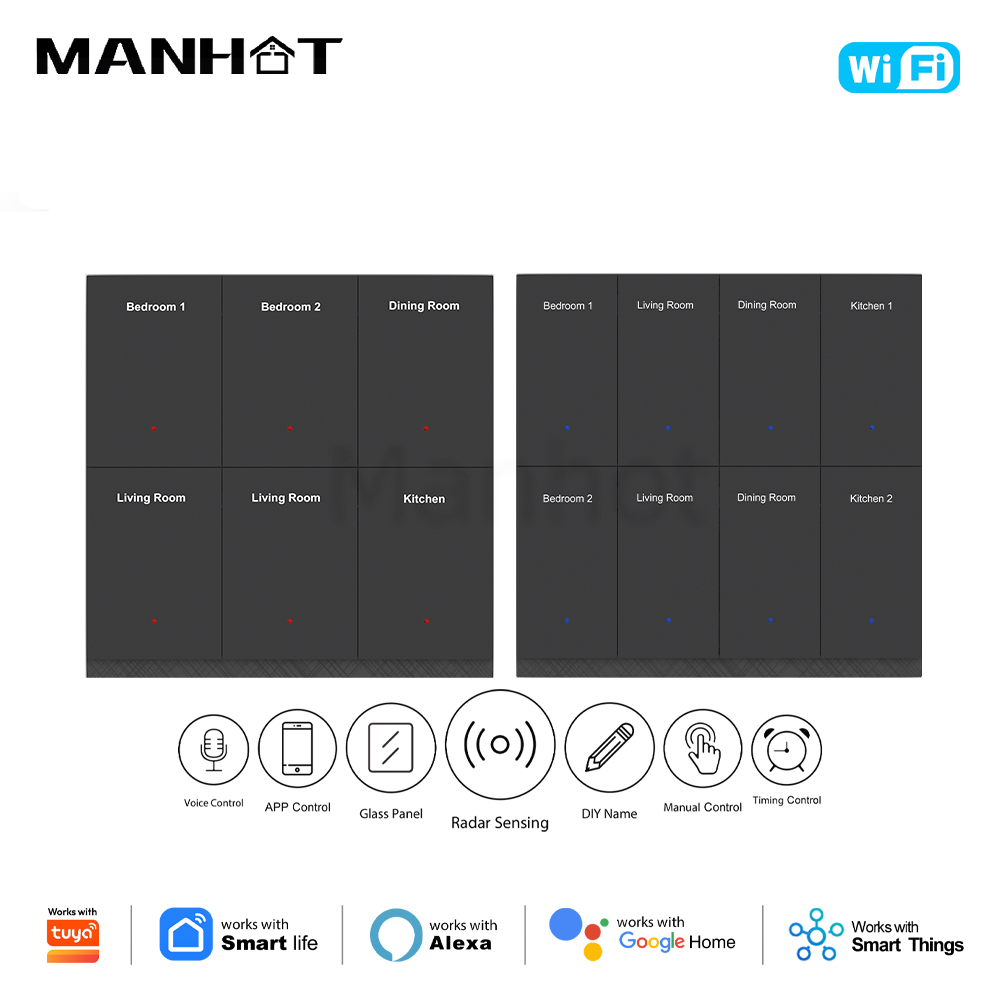 MANHOT WiFi Smart DIY Name Swi - Smart Home Button review and price