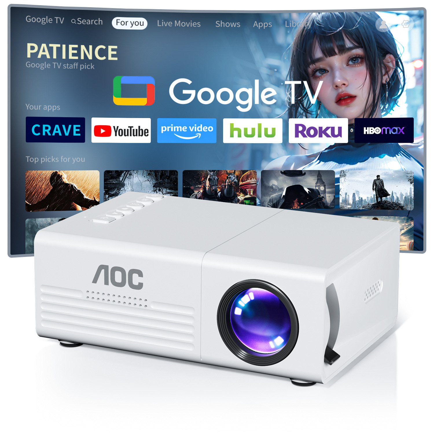 AOC Mini Projector TFT LCD Wif - Smart Home X10 review and price