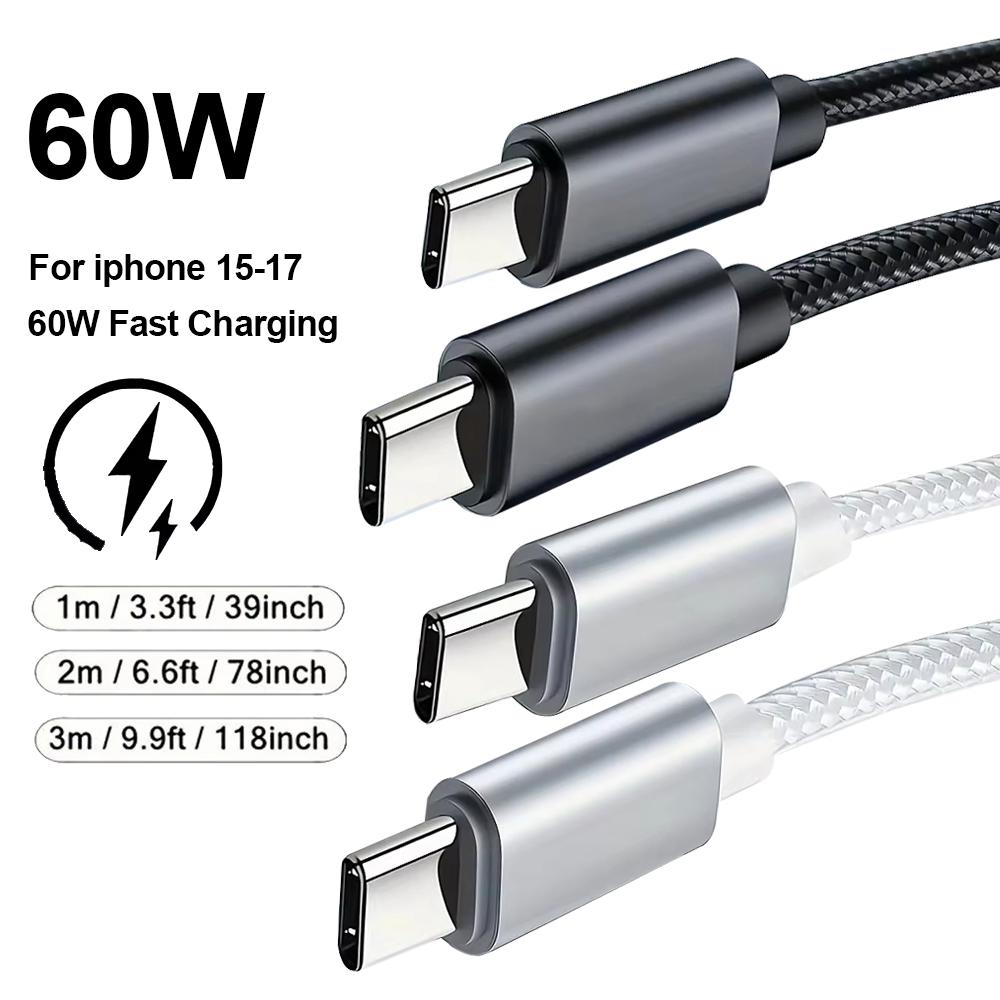 60W Braided USB C Cable 1M 2M  - Smart Home Samsung review and price