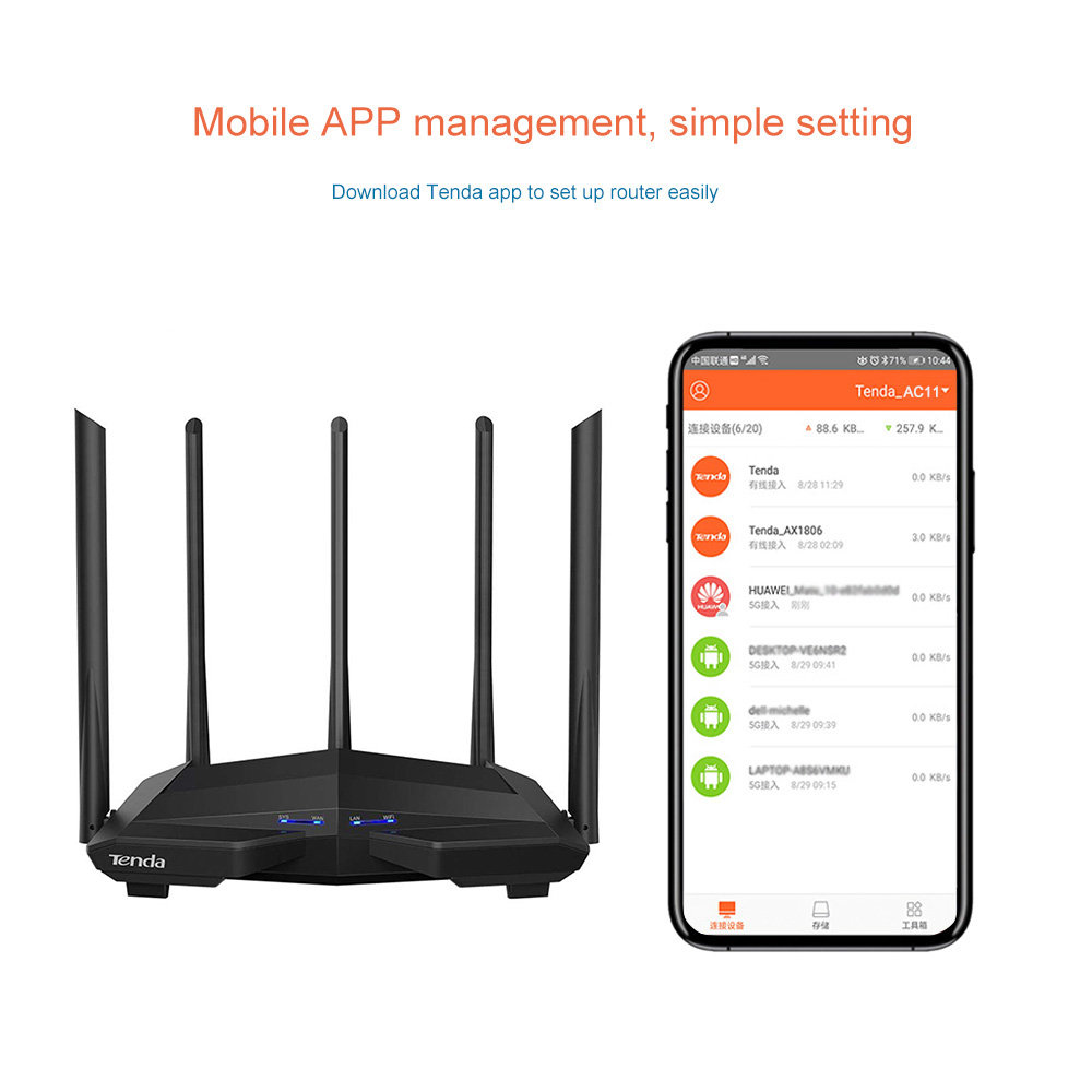 Tenda AC11 Gigabit WiFi Router - Smart Home X10 review and price