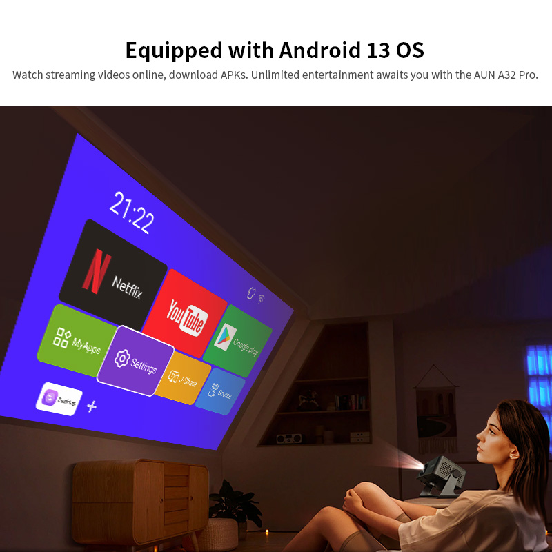 AUN Android Projector A32 Pro  - Smart Home X10 review and price