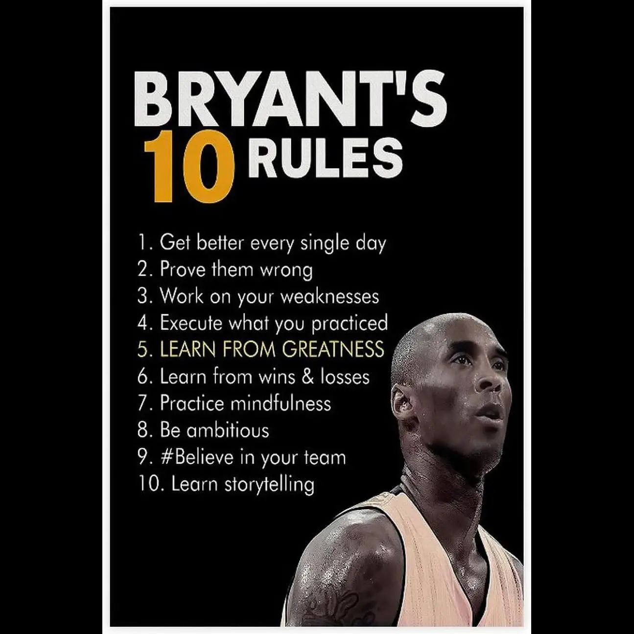 Kobe Bryants Rules Motivationa - Smart Home Poster review and price
