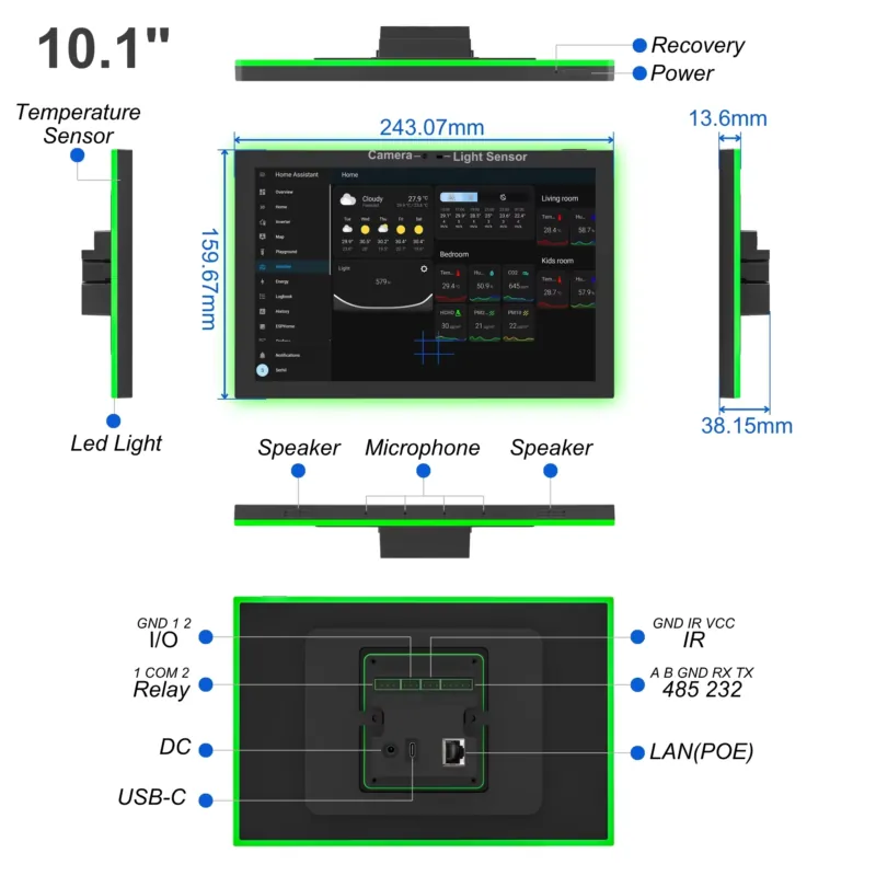 Home Assistant 10.1 Inch Andro - Smart Home Panel review and price