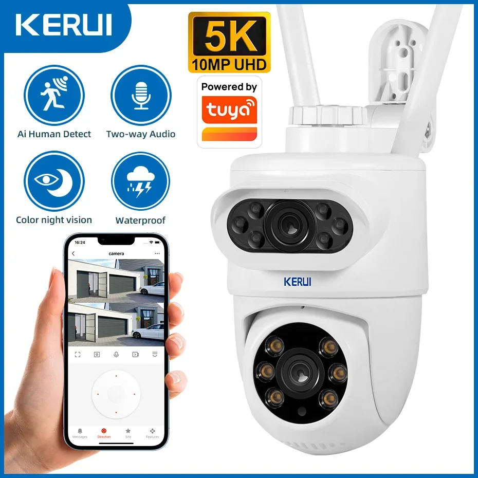 KERUI Outdoor 10MP 5K HD Dual  - Smart Home Battery Camera Ezviz review and price