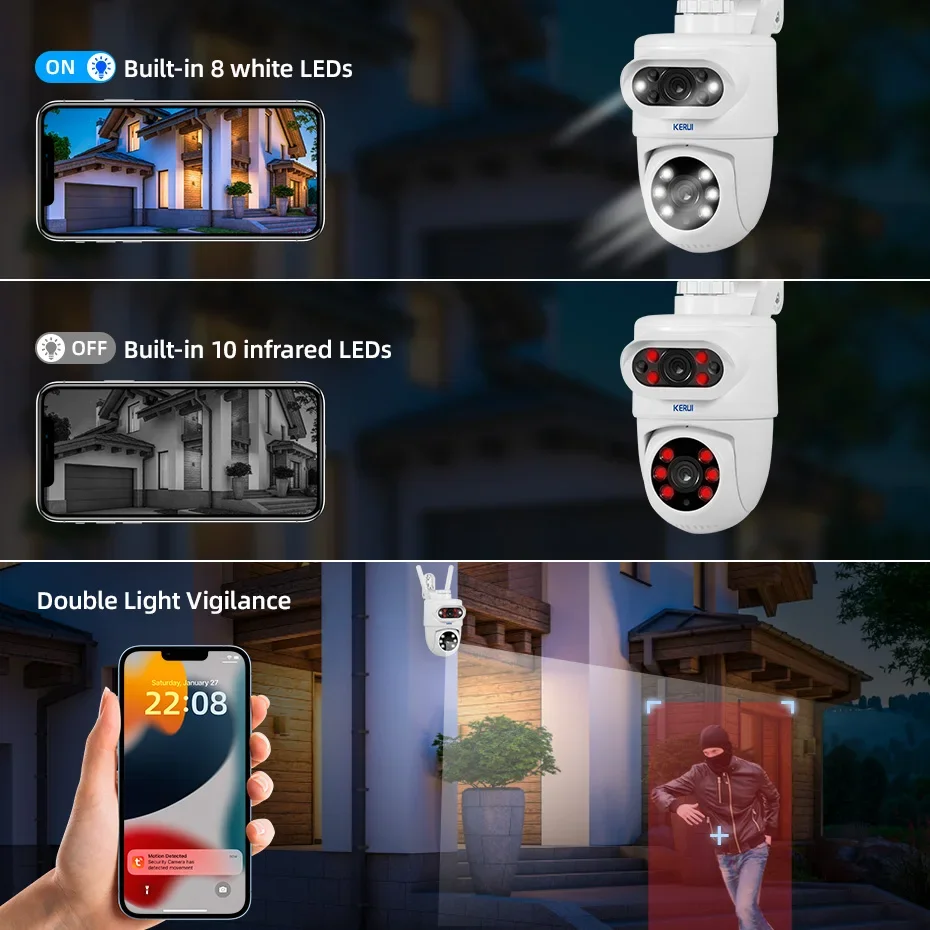 KERUI Outdoor 10MP 5K HD Dual  - Smart Home Battery Camera Ezviz review and price